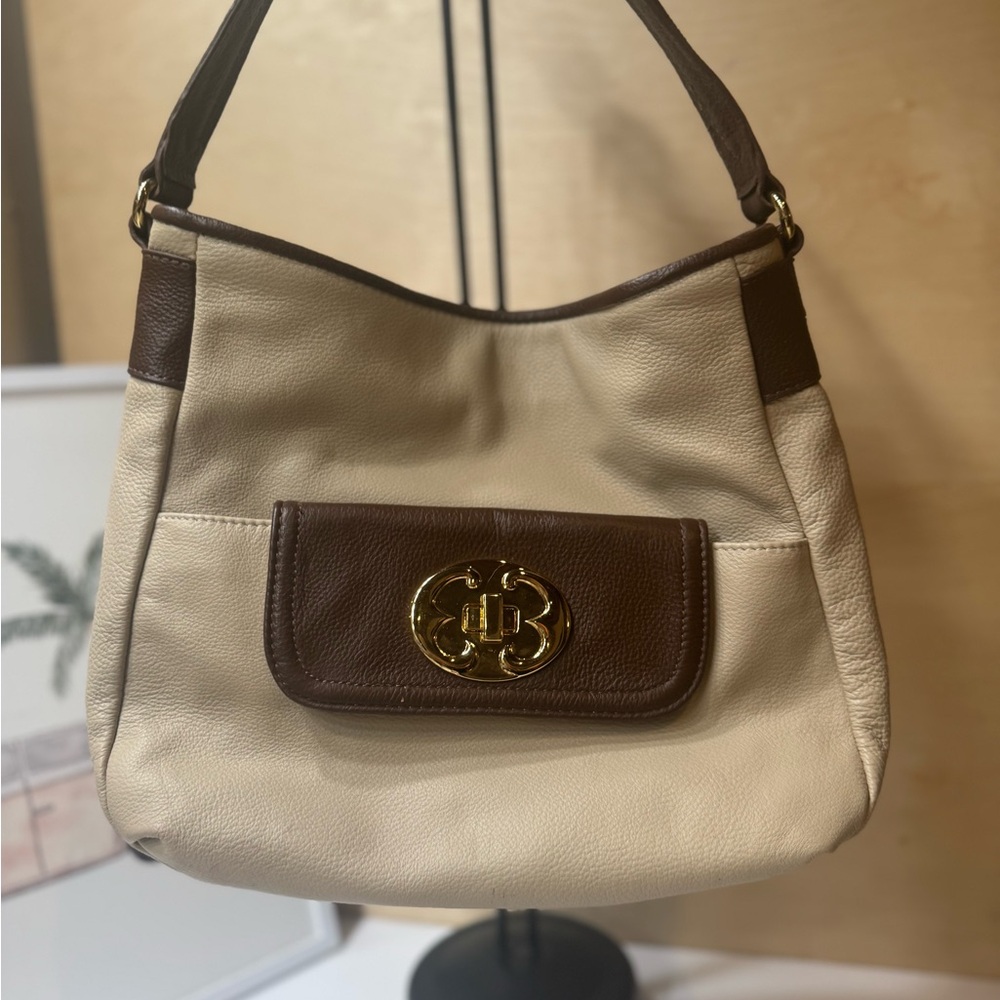Emma Fox Tan and Brown Shoulder Bag leather - Picture 5 of 13